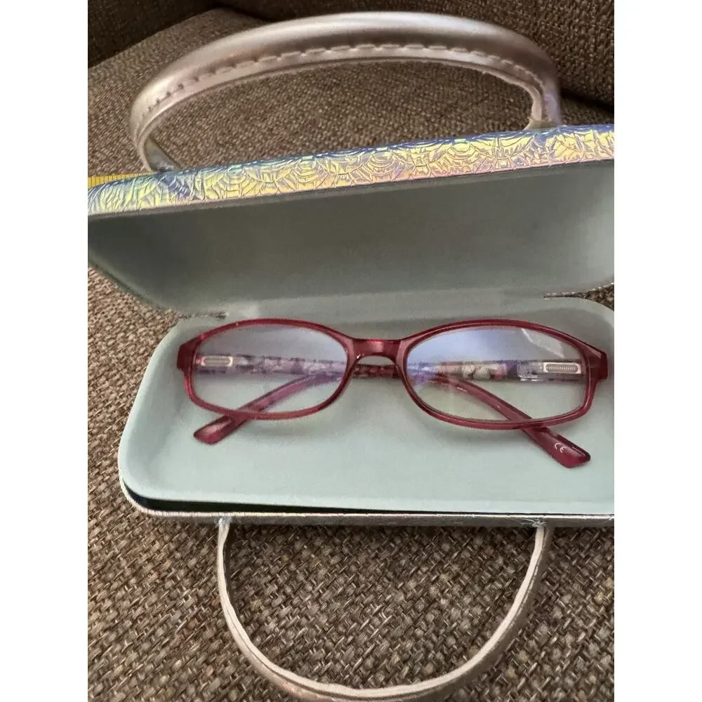 Reading Glasses Youth C2 +2.50 with Eyeglasses Case 7”x4”Hard Shell
